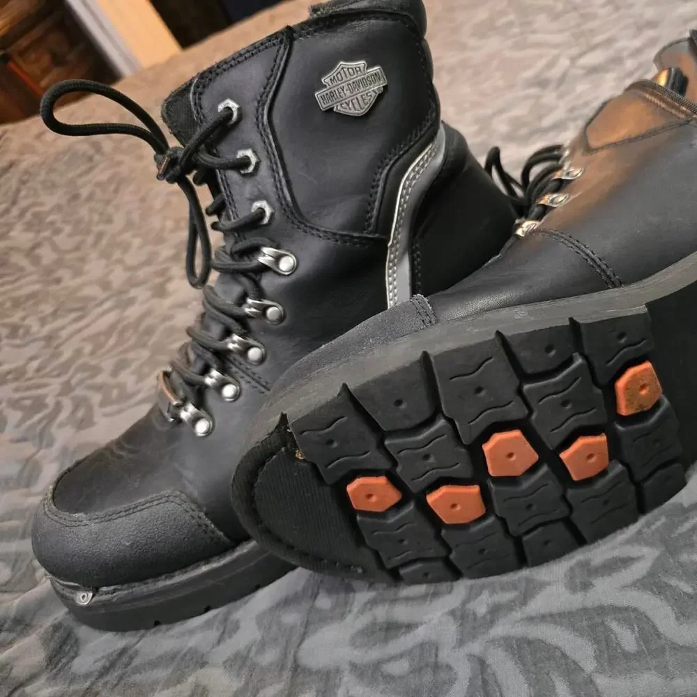 Harley davidson black leather boots
